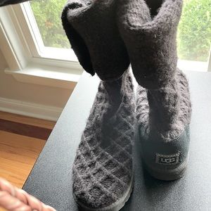 Black sweater Ugg boots.. size 9… gently used